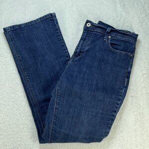 Levis Jeans Womens Sz 14 Blue 515 Bootcut Denim High Rise Dark Wash 33x31